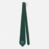 Minimalistisches Smaragdgrün Personalised Monogram Krawatte (Vorderseite)