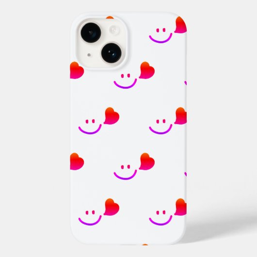 Minimalistisches Smiley-Gesicht iPhone Case - Nied (Rückseite)