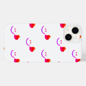 Minimalistisches Smiley-Gesicht iPhone Case - Nied (Rückseite (Horizontal))