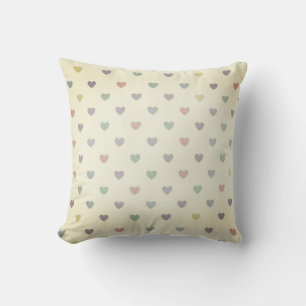 Minimalistisches Soft-Pastell-Herzmuster Kissen