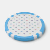 Minimalistisches Soft-Pastell-Herzmuster Pokerchips (Einzeln)