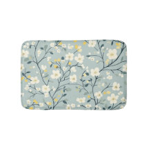 Minimalistisches Softpastell-Blumenmuster in Blau