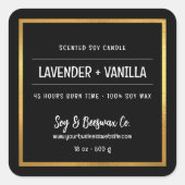 Minimalistisches Sojakonzept Quadratischer Aufkleber (Vorderseite)