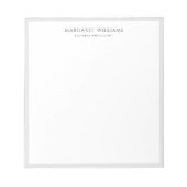 Minimalistisches Solid Gray Border Office Beruflic Notizblock (Vorderseite)
