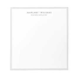 Minimalistisches Solid Gray Border Office Beruflic Notizblock