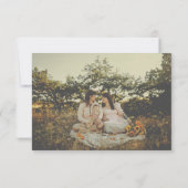 Minimalistisches Sonnenblumenschwarz Streifen Hoch Save The Date (Rückseite)