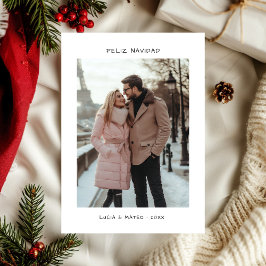 Minimalistisches Spanisches Weihnachtsfest Feliz N Feiertagskarte