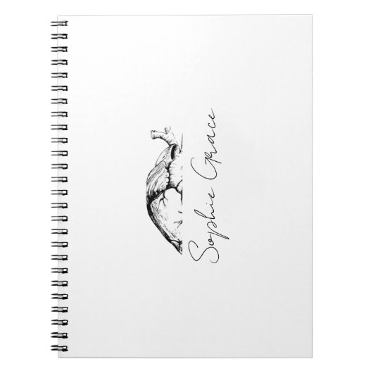 Minimalistisches Spiral-Foto-Notebook | Individuel Notizblock (Vorderseite)