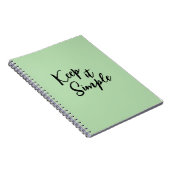 Minimalistisches SpiralNotebook | Ästhetisches Jou Notizblock (Rechte Seite)