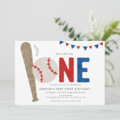 Minimalistisches SportBaseball Einladung (Stehend Vorderseite)