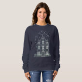 Minimalistisches Spuk House Halloween Sweatshirt (Vorne ganz)