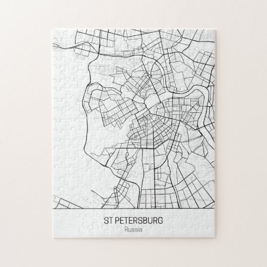 Minimalistisches St. Petersburg Puzzle (Vertikal)