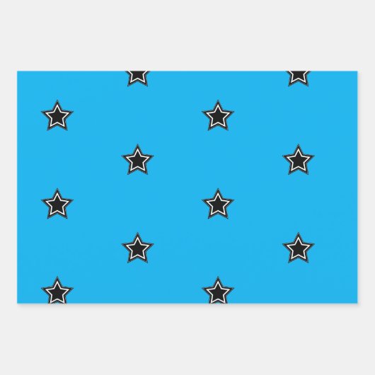 Minimalistisches Star Wrapping Paper Flat Sheet Se Geschenkpapier Set (Vorderseite)