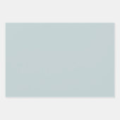 Minimalistisches, staubblaues, schlichtes Geschenk Geschenkpapier Set (Vorderseite)