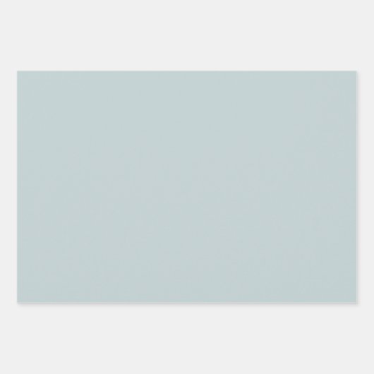 Minimalistisches, staubblaues, schlichtes Geschenk Geschenkpapier Set (Vorderseite)