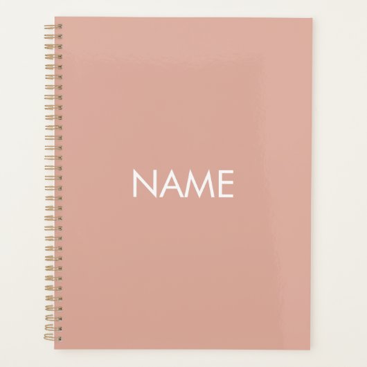 Minimalistisches staubrosa, benutzerdefiniertes Ja Planer (Vorderseite)