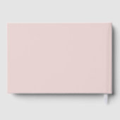 Minimalistisches Staubrosa Hochzeitsprogramm Gästebuch (Rückseite)