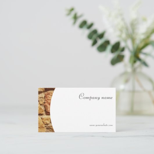 Minimalistisches Steinfoto Visitenkarte (Stehend Vorderseite)