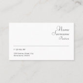 Minimalistisches Steinfoto Visitenkarte (Rückseite)