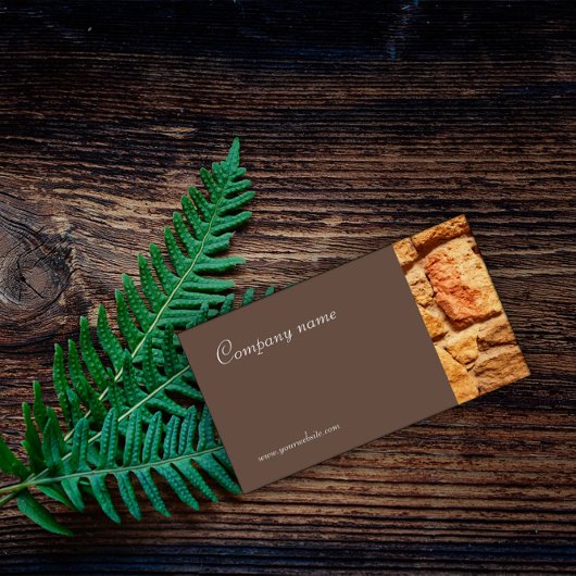 Minimalistisches Steinfoto Visitenkarte