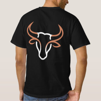Minimalistisches Stierkopf-Symbol mit fließendem g T-Shirt