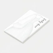 Minimalistisches, stilvolles Brautkleid Post-it Klebezettel (angewinkelt)