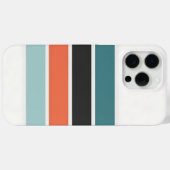 Minimalistisches Streifenmuster - Aquamarin, schwa Case-Mate iPhone Hülle (Rückseite (Horizontal))