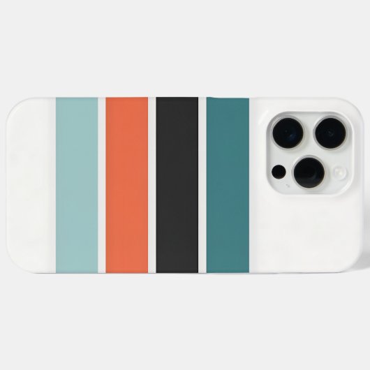 Minimalistisches Streifenmuster - Aquamarin, schwa Case-Mate iPhone Hülle (Rückseite (Horizontal))