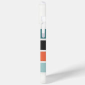 Minimalistisches Streifenmuster - Aquamarin, schwa Case-Mate iPhone Hülle (Rückseite / Links)