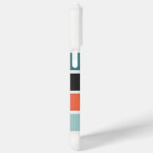 Minimalistisches Streifenmuster - Aquamarin, schwa Case-Mate iPhone Hülle (Rückseite / Rechts)