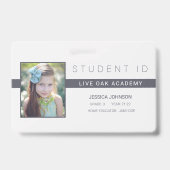 Minimalistisches Studentenausweis-Abzeichen Ausweis (Vorderseite)