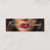 minimalistisches stylisches qr-Code-Make-up-Foto Mini Visitenkarte (Vorderseite)