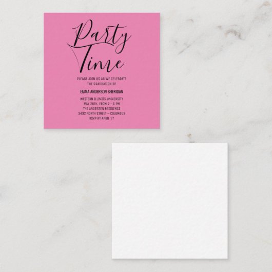 Minimalistisches stylisches Script Black & White G Begleitkarte (Vorne/Hinten)