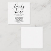 Minimalistisches stylisches Script Black & White G Begleitkarte (Vorne/Hinten)
