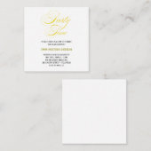 Minimalistisches Stylish Script Gold Grad Party Begleitkarte (Vorne/Hinten)