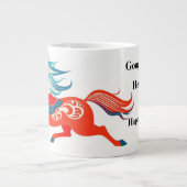 Minimalistisches Sumi-e Pferd 2026 Zodiac-Geschenk Jumbo-Tasse (Vorderseite)
