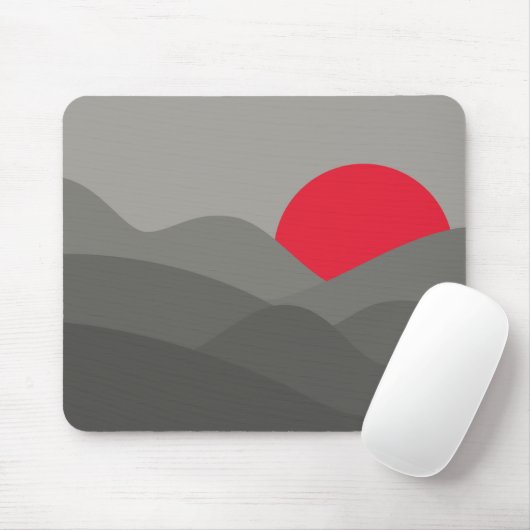 Minimalistisches Sun 5 dunkles Thema Mousepad (Mit Mouse)