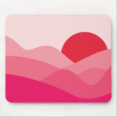Minimalistisches Sun Pink Mousepad (Vorne)