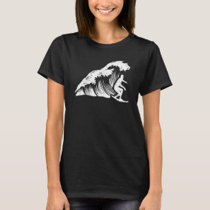 Minimalistisches Surfen Die große Welle T-Shirt