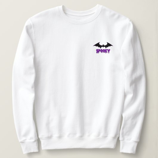 Minimalistisches Sweatshirt "Spooky Bat" (Design vorne)