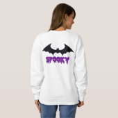 Minimalistisches Sweatshirt "Spooky Bat" (Schwarz voll)