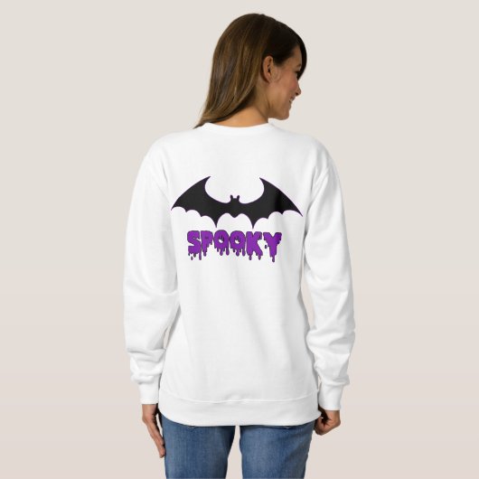 Minimalistisches Sweatshirt "Spooky Bat" (Schwarz voll)