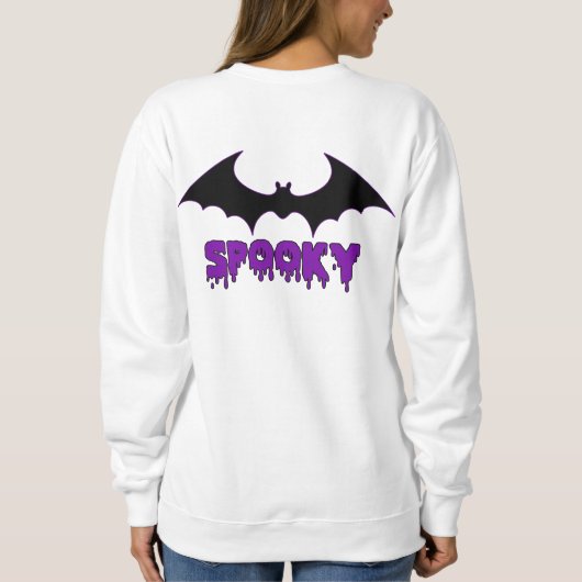Minimalistisches Sweatshirt "Spooky Bat" (Rückseite)