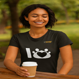 Minimalistisches T-Shirt für Tierliebhaber Einfa