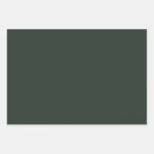 Minimalistisches Tannengrün schlicht elegant Geschenkpapier Set (Vorderseite)