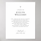 Minimalistisches Taufgebet Personalisiert Poster (Vorne)