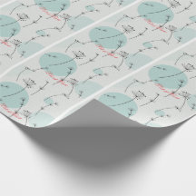 Minimalistisches Teal-Löwenzahnsamen-Geschenkpapie