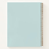 Minimalistisches Teal Zwei-Rahmen-Monogramm Notizblock (Rückseite)
