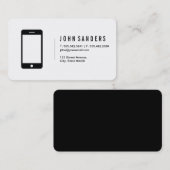 Minimalistisches Telefonsymbol Visitenkarte (Vorne/Hinten)