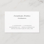 Minimalistisches Template Beruflich Modern Script Visitenkarte (Rückseite)